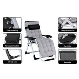 Gardeon Sun Lounge Folding Lounger Camping Zero Gravity Chair Outdoor Furniture - Rear View