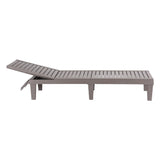 Gardeon Sun Lounge Adjustable Recliner Patio Outdoor Furniture Lightweight Grey - Front View
