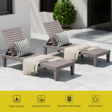 Gardeon Sun Lounge Adjustable Recliner Patio Outdoor Furniture Lightweight Grey - Side View