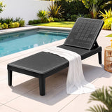 Gardeon Sun Lounge Adjustable Lounger Patio Outdoor Furniture Lightweight Black