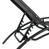 Gardeon 3PC Sun Lounge Outdoor Lounger Steel Table Chairs Patio Furniture Garden - Side View