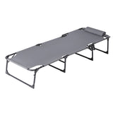 Gardeon Sun Lounger Folding Lounge Beach Chair Patio Outdoor Furniture - Side View