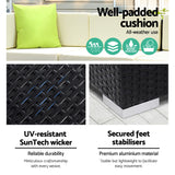 Gardeon 11PC Sofa Set with Storage Cover Outdoor Furniture Wicker - Top-Down View