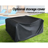 Gardeon 12PC Sofa Set with Storage Cover Outdoor Furniture Wicker - Close-Up Angle