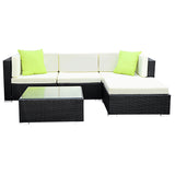 Gardeon 5-Piece Outdoor Sofa Set Wicker Couch Lounge Setting Cover - Side View