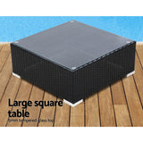 Gardeon 8-Piece Outdoor Sofa Set Wicker Couch Lounge Setting Cover - 45-Degree Angle