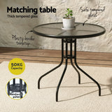 Gardeon Outdoor Dining Set Table and Chairs Patio Garden Furniture Bistro Set - Rear View