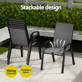 Gardeon Outdoor Dining Set Table and Chairs Patio Garden Furniture Bistro Set - 45-Degree Angle