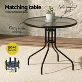 Gardeon Outdoor Dining Set Table and Chairs Patio Garden Furniture Bistro Set - Rear View