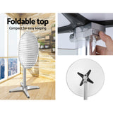 Gardeon Set of 2 Outdoor Bar Table Aluminium Round 70/110CM - Rear View