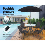 Gardeon Outdoor Bar Table Glass Cafe Table Steel Side Parasol Hole - 45-Degree Angle