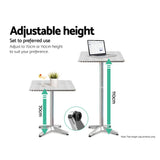 Gardeon 3-Piece Outdoor Bar Set Bistro Table Stools Adjustable Square Cafe - 45-Degree Angle