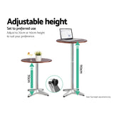 Gardeon 3-Piece Outdoor Bar Set Bistro Table Stools Adjustable Wooden Cafe - 45-Degree Angle