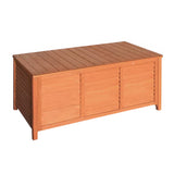 Gardeon Outdoor Storage Bench Box 210L Wooden Patio Furniture Garden Chair Seat - Side View