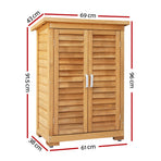Gardeon Portable Wooden Garden Storage Cabinet, image 4