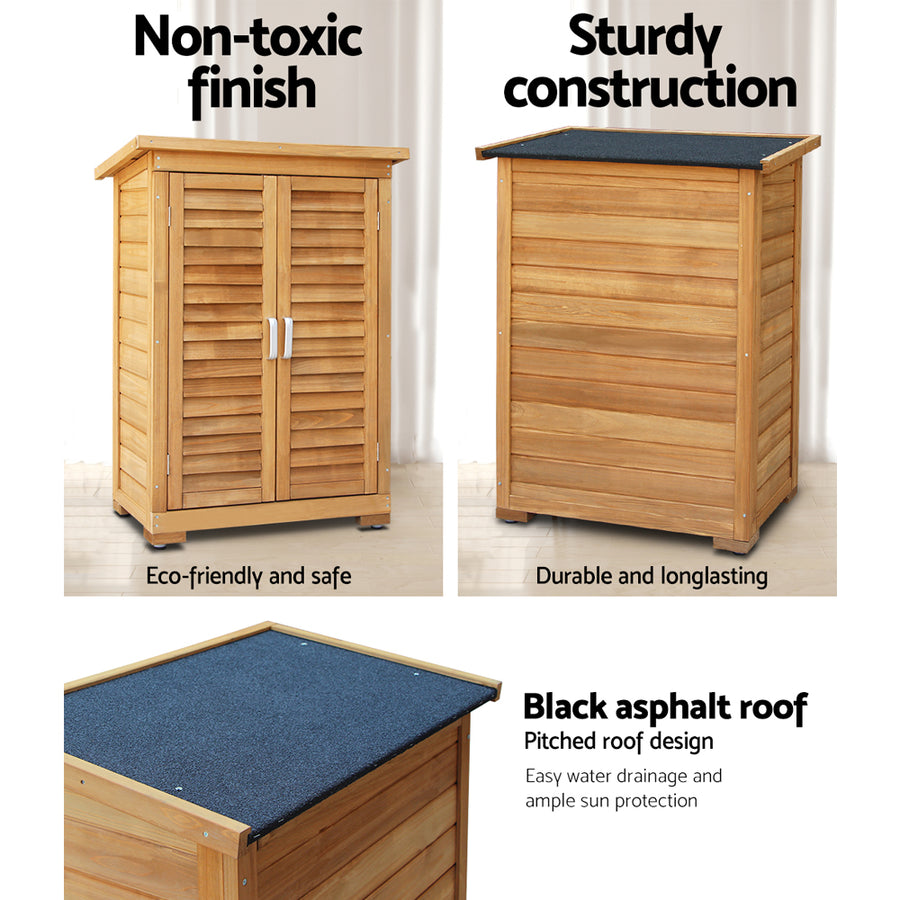 Gardeon Portable Wooden Garden Storage Cabinet, image 7
