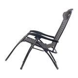 Gardeon Zero Gravity Chair Folding Outdoor Recliner Adjustable Sun Lounge Camping Grey - Top-Down View