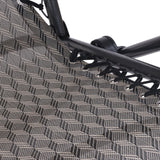 Gardeon Zero Gravity Chair Folding Outdoor Recliner Adjustable Sun Lounge Camping Grey - Rear View