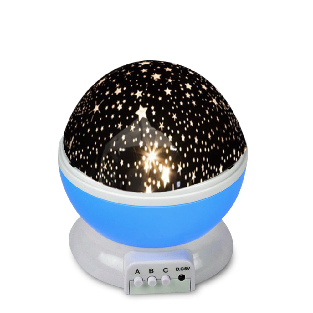 Star Moon Sky Night Projector Light Lamp Kids Baby Bedroom Blue