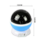 Star Moon Sky Night Projector Light Lamp Kids Baby Bedroom Blue