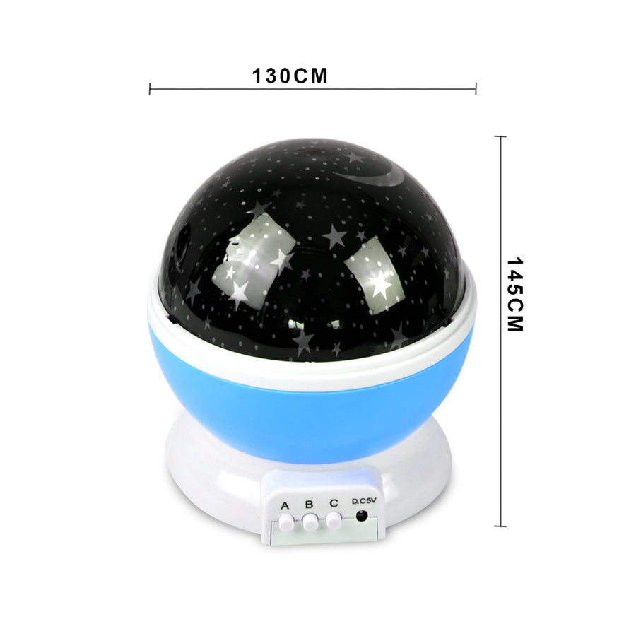 Star Moon Sky Night Projector Light Lamp Kids Baby Bedroom Blue