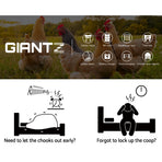 Giantz automatic chicken coop door opener with aluminium door, aluminium door and rails