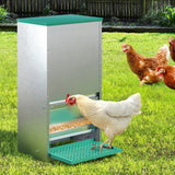 Giantz Automatic Chicken Feeder Port Coop Chick Poultry Treadle Self Opening - Close-Up Angle
