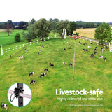 Giantz Electric Fence Tape Polytape 400M Electric Fence Wire Red White - Top-Down View