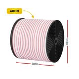 Giantz Electric Fence Tape Polytape 400M Electric Fence Wire Red White - Close-Up Angle