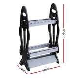 Seamanship Dual-Sided Fishing Rod Storage Rack - 16 Pole Organizer for Garage and Outdoor Use - Front View