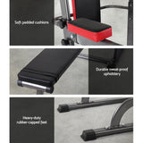 Everfit Weight Bench Chin Up Bar Bench Press Home Gym 380kg Capacity - Close-Up Angle
