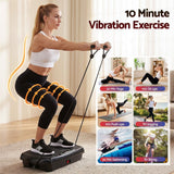 Everfit Vibration Plate Exercise Machine Full Body Shaker Workout Vibrate Fitness Platform with Bluetooth, 150KG Capacity, 150Speed Levels Vibrating Plate for Home Women Men, Black - Top-Down View
