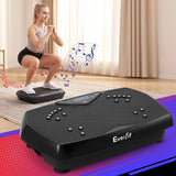Everfit Vibration Plate Exercise Machine Full Body Shaker Workout Vibrate Fitness Platform with Bluetooth, 150KG Capacity, 150Speed Levels Vibrating Plate for Home Women Men, Black - Extra Image