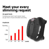 Everfit Vibration Machine Platform Vibrator Resistance Rope Home Fitness Black - Side View