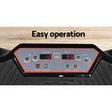 Everfit Vibration Machine Platform Vibrator Resistance Rope Home Fitness Black - Rear View
