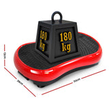 Everfit Vibration Machine Platform Vibrator Resistance Rope Home Fitness Red - Front View