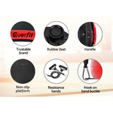Everfit Vibration Machine Platform Vibrator Resistance Rope Home Fitness Red - Close-Up Angle