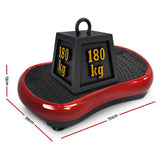 Everfit Vibration Machine Platform Resistance Rope Home Fitness Dark Red - Front View