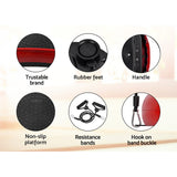 Everfit Vibration Machine Platform Resistance Rope Home Fitness Dark Red - 45-Degree Angle
