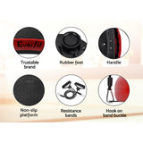Everfit Vibration Machine Platform Resistance Rope Home Fitness Dark Red - Close-Up Angle