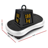 Everfit Vibration Machine Platform Vibrator Resistance Rope Home Fitness White - Front View