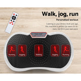 Everfit Vibration Machine Platform Vibrator Resistance Rope Home Fitness White - Top-Down View