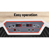 Everfit Vibration Machine Platform Vibrator Resistance Rope Home Fitness White - Rear View