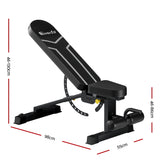 Everfit Weight Bench Adjustable FID Bench Press Home Gym 450kg Capacity - Front View
