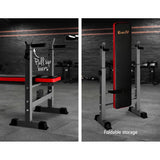 Everfit Weight Bench Squat Rack Bench Press Home Gym Equipment 200kg - Rear View