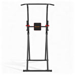 Everfit Chin Up Tower Pull Up Station Adjustable Dip Station Folding Home Gym Black