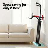 Everfit Chin Up Tower Pull Up Station Adjustable Dip Station Folding Home Gym Black - 45-Degree Angle