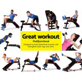 Everfit Weight Bench Adjustable FID Bench Press Home Gym 150kg Capacity - 45-Degree Angle