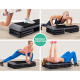 Everfit 2X Aerobic Step Riser Exercise Stepper Block Gym Home Fitness - Top-Down View