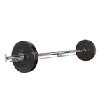 Everfit 18kg Barbell Set Weight Plates Bar Lifting Bench 168cm - Front View